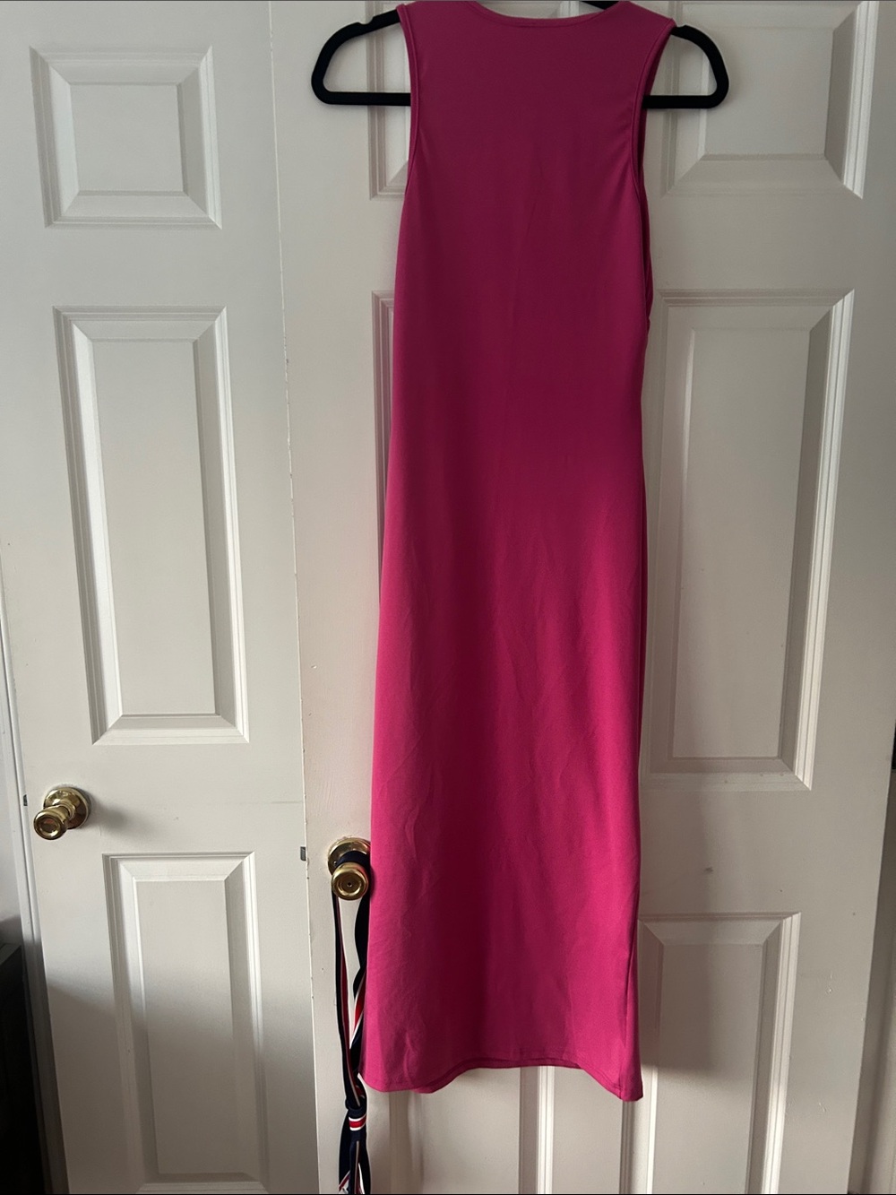 SHEIN Hot Pink Sleeveless Midi Dress